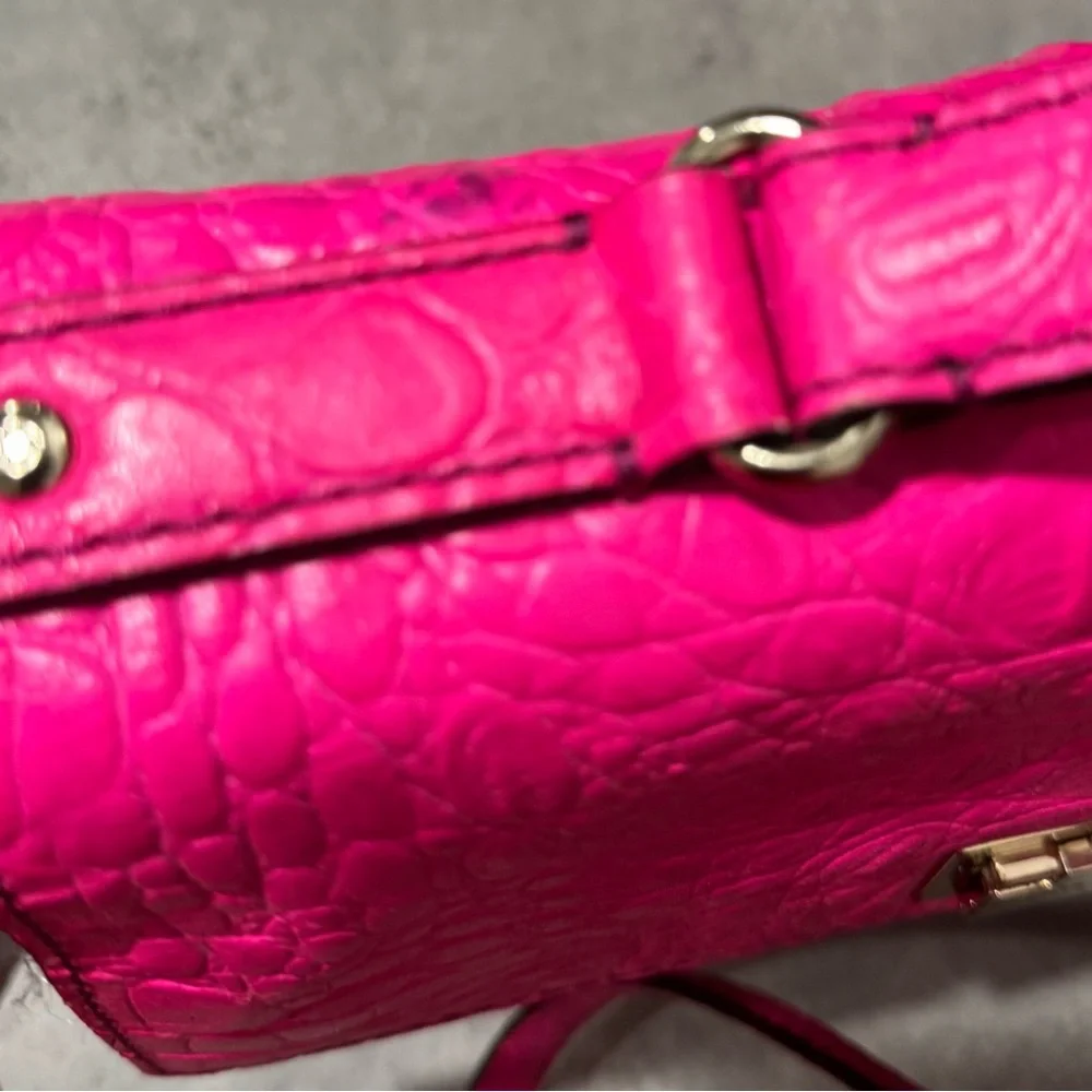 Kate Spade Doris Neon Pink Crocodile Print Handbag! - Picture 11 of 14